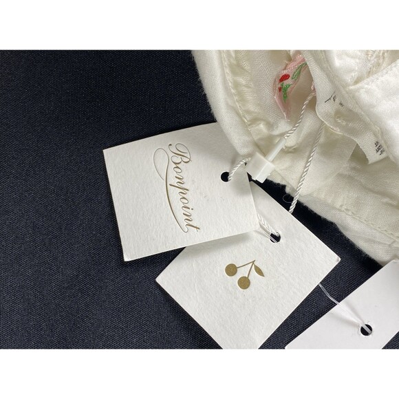 Bonpoint Girl’s Cotton White Pin Tuck Classic Embroidered Dress Size 8 NWT - Picture 13 of 16